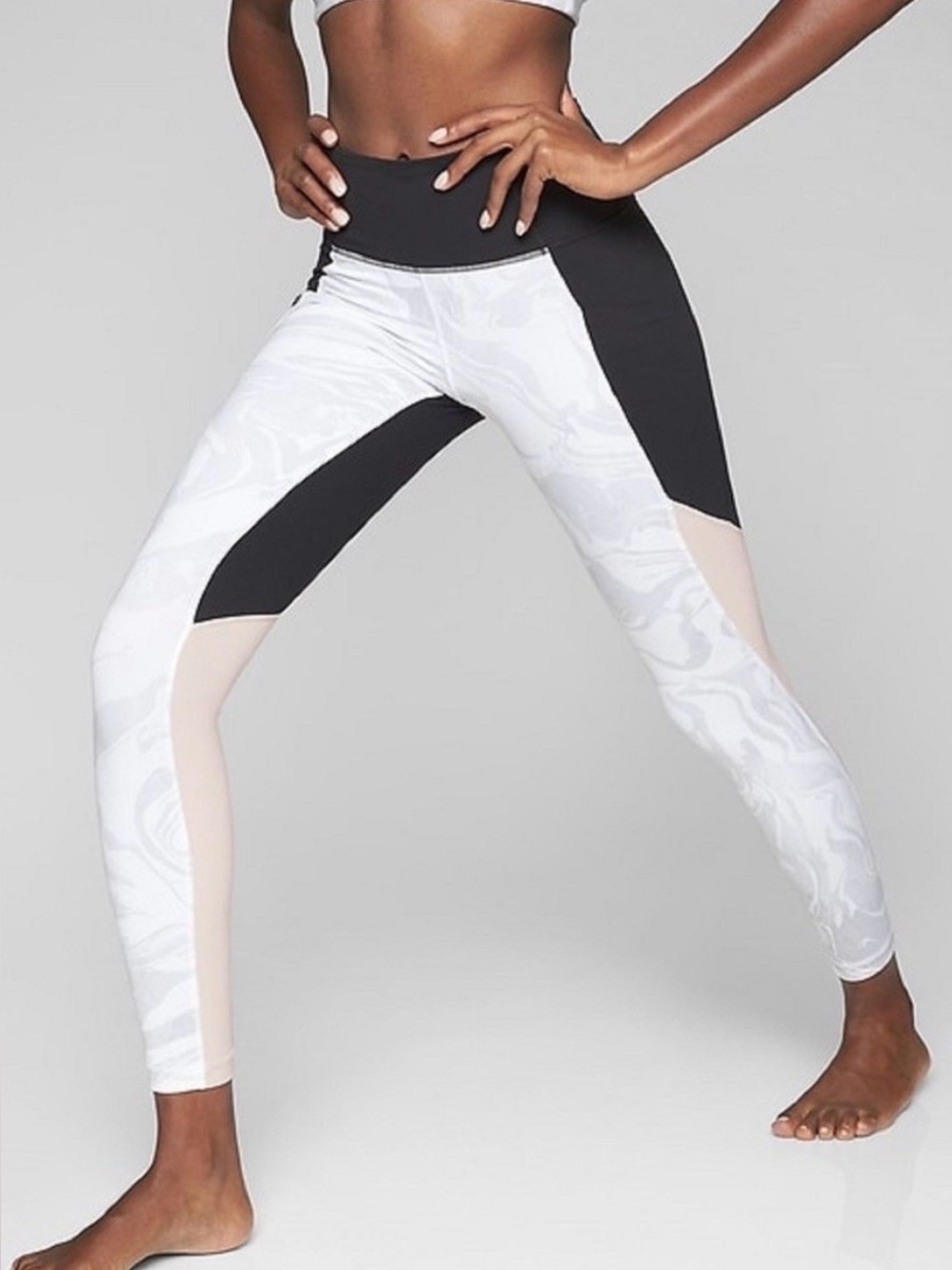 Athleta Marble Salutation Tight, Gathering Storm